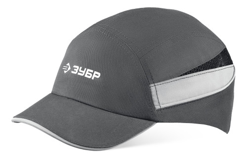 ЗУБР БИНОМ, серая, ударопрочный корпус, укороченный козырёк 55мм, размер от 54 до 59см, защитная каскетка, Профессионал / 11097